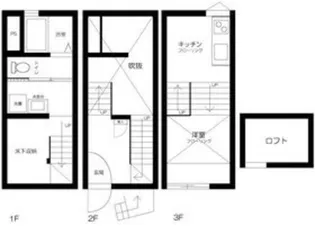 MOKKU HOUSE【1階】の間取り