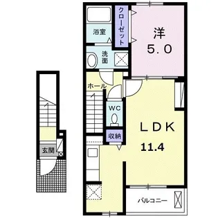 ルナ ヒルズ【2階】の間取り