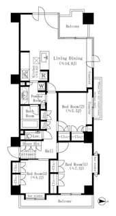東京都中央区佃1【マンション】の間取り