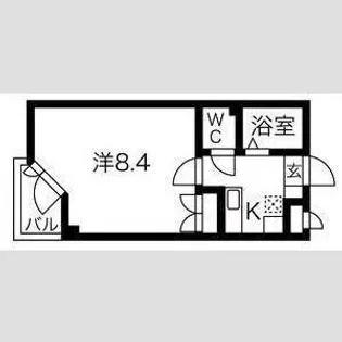 ベルシティ台原パーク【1階】の間取り