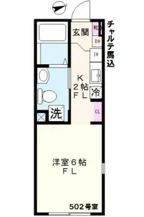チャルテ馬込【5階】の間取り