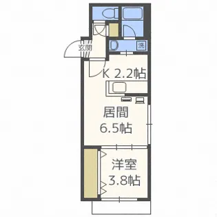 ソレーユ南10条【4階】の間取り