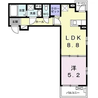 埼玉県さいたま市西区大字指扇【アパート】の間取り
