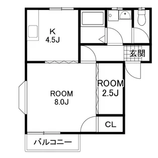 ハイツリッチ前橋【2階】の間取り