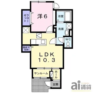 東京都府中市白糸台2【アパート】の間取り
