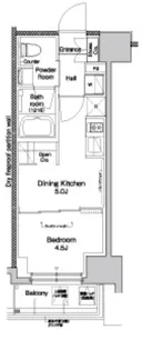 プラウドフラット西日暮里【6階】の間取り