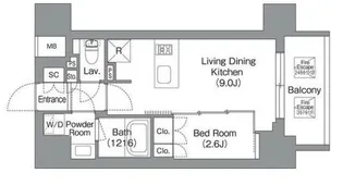 東京都台東区蔵前4【マンション】の間取り