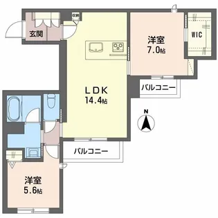 ブリリア長町【3階】の間取り
