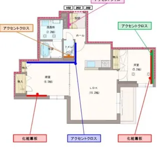 2LDKの間取り画像
