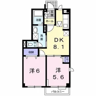 ミーティスN【1階】の間取り