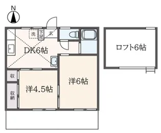 メゾンドシャルマン【2階】の間取り