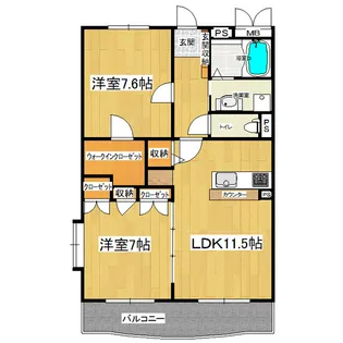 エクシージュ【3階】の間取り