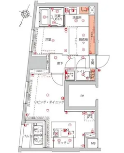 ハーモニーレジデンス千代田岩本町【8階】の間取り