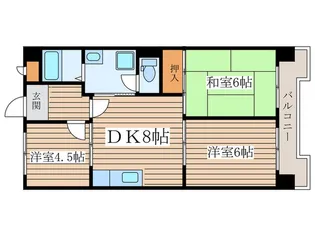 白砂ヒルズ【4階】の間取り
