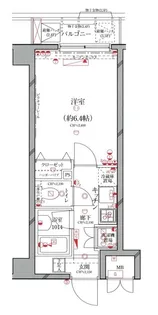 パレステュディオ大森WEST【5階】の間取り