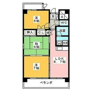 アクシスヨーロッパ壱番館【5階】の間取り