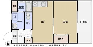 ヴィラウェリントン【7階】の間取り