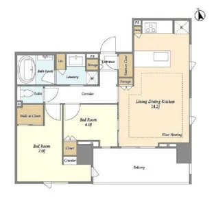 Mトリアノン【8階】の間取り