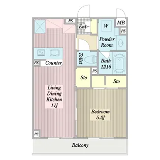 プルメリア【3階】の間取り