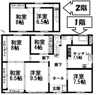 北海道茅部郡森町字鳥崎町【一戸建】の間取り