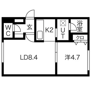 北海道札幌市中央区北一条西26【マンション】の間取り