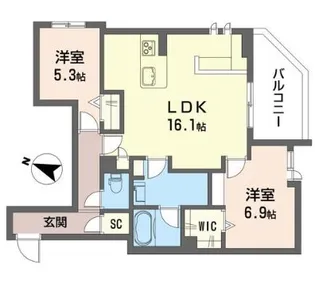 グランアリスティオ【3階】の間取り