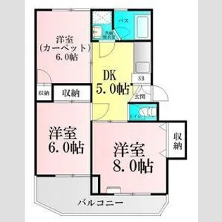 寺崎ハイツ【4階】の間取り