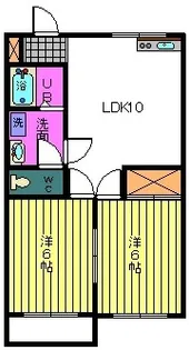 カヤマハイツA【2階】の間取り