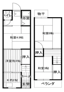 大阪府大阪市東住吉区今川5【一戸建】の間取り