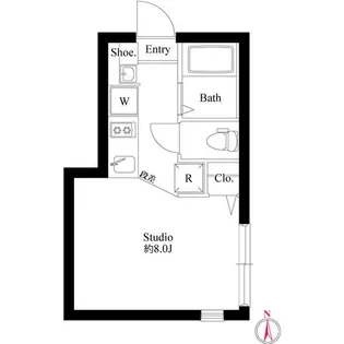 ティーグル荏原中延【1階】の間取り
