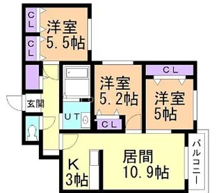 エルプラスN19【5階】の間取り