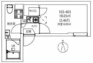 CITY WALK 王子【4階】の間取り
