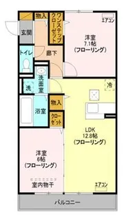 埼玉県さいたま市緑区東浦和6【アパート】の間取り