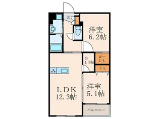 Grand Chariot OHIRAKI【5階】の間取り