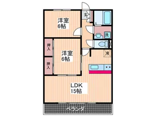 広島県広島市西区高須1【マンション】の間取り