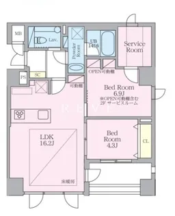 SELENE御殿山【2階】の間取り