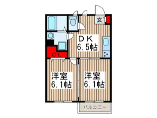 プリムヴェール南鳩ヶ谷【3階】の間取り