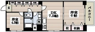フラット内藤町【1階】の間取り
