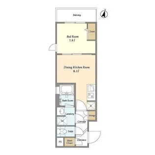SUNIVAS飯田橋【4階】の間取り