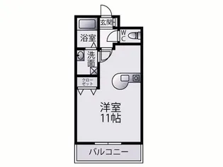 フォルビート博多【5階】の間取り