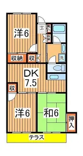 柏葉ハイツ【1階】の間取り