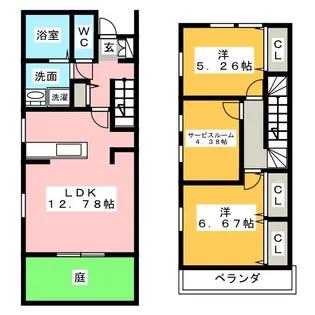 シャンブル レウスィットの間取り