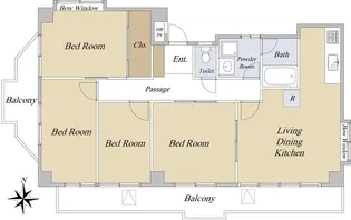 三旺マンション植田駅前【7階】の間取り