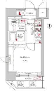 ジーベック蒲田ステーションエグゼ【12階】の間取り