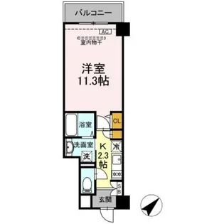 Hill Flat Osaki【1階】の間取り
