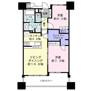 サーパス浜松駅前【8階】の間取り