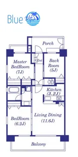 クリオ横浜蒔田【6階】の間取り