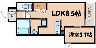 月光安芸中央【2階】の間取り