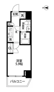 FROMA MONZANNAKACHO RIVER SIDE【6階】の間取り