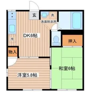 月ヶ丘ハイツ【1階】の間取り